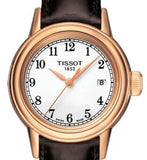 Buy Shop Tissot Carson White Dial Brown Leather Strap Watch For Women - T085.210.36.012.00 USA Online