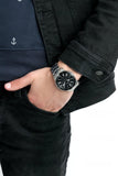 Buy Shop Fossil Grant Sport Chronograph Black Dial Silver Steel Strap Watch for Men - FS5236 USA Online
