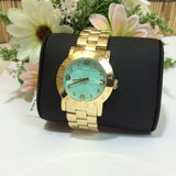 Buy Shop Marc Jacobs Amy Blue Dial Gold Steel Strap Watch for Women - MBM3301 USA Online