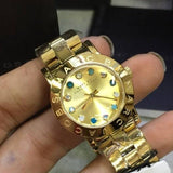 Buy Shop Marc Jacobs Amy Dexter Gold Dial Gold Steel Strap Watch for Women - MBM3218 USA Online