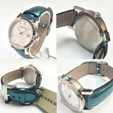 Buy Shop Burberry White Dial Turquoise Leather Strap Watch for Women - BU9120 USA Online