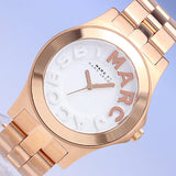 Buy Shop Marc Jacobs Rivera White Dial Rose Gold Steel Strap Watch for Women - MBM3135 USA Online
