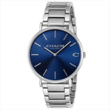 Coach Charles Blue Dial Silver Steel Strap Watch for Men - 14602429