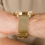 Buy Shop Maserati Epoca Golden Dial Golden Mesh Bracelet Watch For Men - R8853118003 USA Online