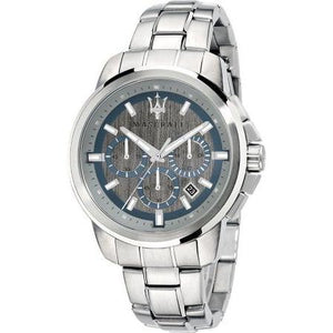 Buy Shop Maserati Successo Chronograph Silver Dial Silver Steel Strap Watch For Men - R8873621006 USA Online