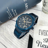 Buy Shop Maserati Stile Chronograph Blue Dial Blue Steel Strap Watch For Men - R8873642008 USA Online