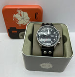 Buy Shop Fossil Retro Pilot Chronograph Black Dial Black Leather Strap Watch for Men - FS5806 USA Online