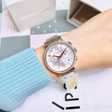 Buy Shop Michael Kors Sofie Chronograph Quartz White Dial Two Tone Steel Strap Watch For Women - MK6558 USA Online