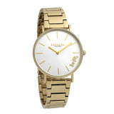Buy Shop Coach Perry White Dial Gold Steel Strap Watch for Women - 14503345 USA Online