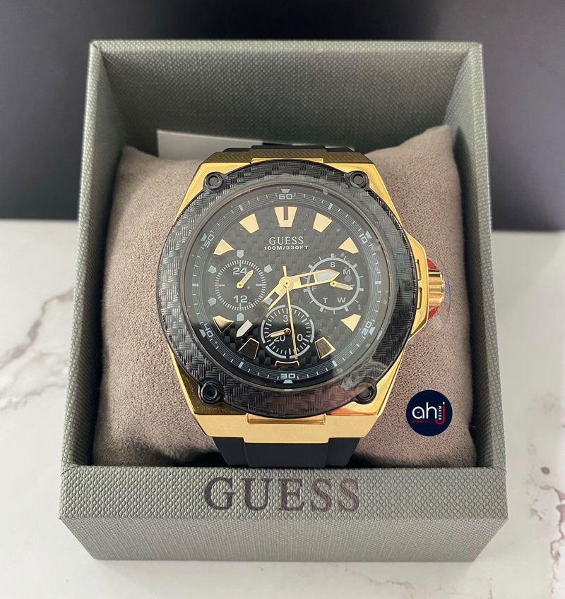 Buy Shop Guess Legacy Black Dial Black Rubber Strap Watch for Men - W1049G5 USA Online