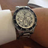 Buy Shop Marc Jacobs Rock Chronograph White Dial Silver Steel Strap Watch for Men - MBM5027 USA Online