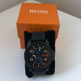 Buy Shop Hugo Boss Orange Detroit Analog Black Dial Black Silicone Strap Watch For Men - 1550011 USA Online