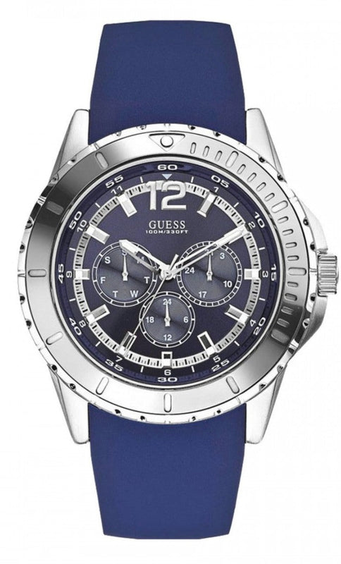 Buy Shop Guess Maverick Black Dial Rubber Strap Watch for Men - W0485G3 USA Online