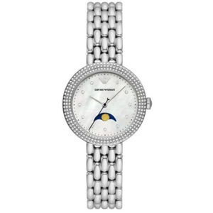 Buy Shop Emporio Armani Rosa Quartz Mother of Pearl Dial Silver Steel Strap Watch For Women - AR11461 USA Online