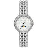 Emporio Armani Rosa Quartz Mother of Pearl Dial Silver Steel Strap Watch For Women - AR11461