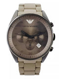 Buy Shop Emporio Armani Sportivo Chronograph Brown Dial Brown Steel Strap Watch For Men - AR5950 USA Online
