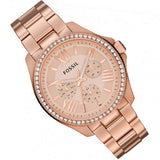 Buy Shop Fossil Cecile Rose Gold Dial Rose Gold Steel Strap Watch for Women - AM4483 USA Online