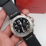 Buy Shop Fossil Modern Machine Chronograph Black Dial Black Leather Strap Watch for Men - FS4928 USA Online