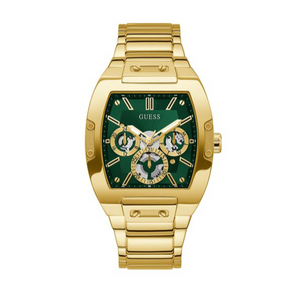 Buy Shop Guess Phoenix Multi Function Green Dial Gold Steel Strap Watch for Men - GW0456G3 USA Online
