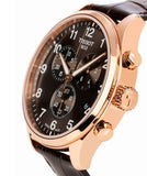 Buy Shop Tissot Chrono XL Black Dial Brown Leather Strap Watch For Men - T116.617.36.057.01 USA Online