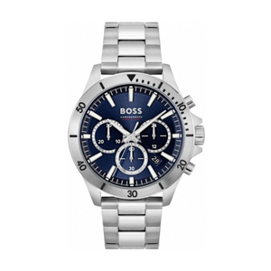 Buy Shop Hugo Boss Troper Chronograph Blue Dial Silver Steel Strap Watch For Men - 1514069 USA Online