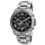 Buy Shop Michael Kors Brecken Chronograph Quartz Black Dial Silver Steel Strap Watch For Men - MK8438 USA Online
