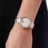 Buy Shop Michael Kors Abbey Three-Hand White Dial Two Tone Steel Strap Watch for Women - MK4616 USA Online