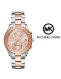 Buy Shop Michael Kors Blair Quartz Analog Rose Gold Dial Two Tone Steel Strap Watch For Women - MK6498 USA Online