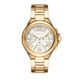 Buy Shop Michael Kors Camille Chronograph White Dial Gold Steel Strap Watch For Women - MK7270 USA Online