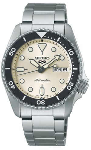 Buy Shop Seiko 5 Sports SKX Automatic Cream Dial Silver Steel Strap Watch For Men - SRPK31K1 USA Online