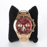 Buy Shop Marc Jacobs Rock Chronograph Mother of Pearl Red Dial Rose Gold Steel Strap Unisex Watch - MBM3251 USA Online