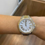 Buy Shop Michael Kors Kacie Three Hand Silver Dial Two Tone Steel Strap Watch for Women - MK6931 USA Online