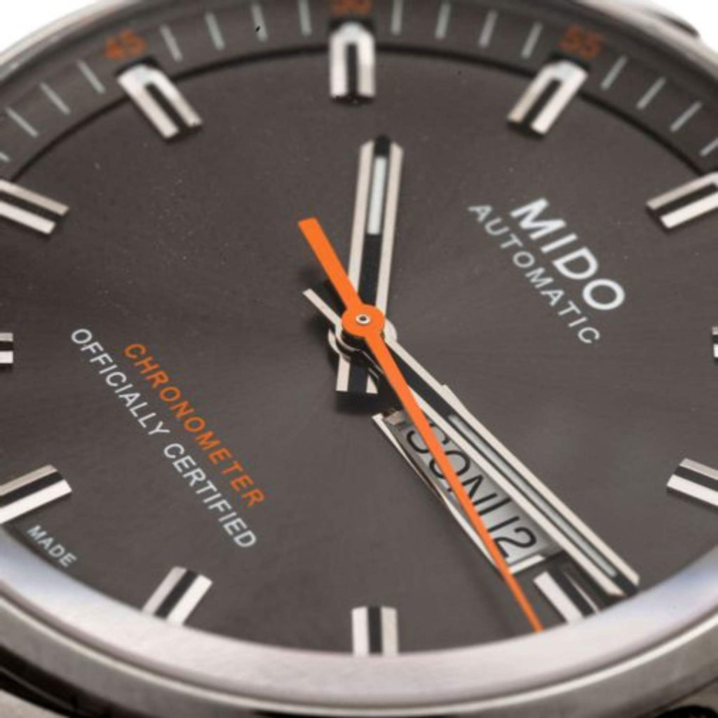 Buy Shop Mido Commander II Automatic Chronometer Grey Dial Silver Steel Strap Watch For Men - M021.431.11.061.01 USA Online
