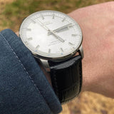 Buy Shop Mido Comander II Automatic Chronometer Silver Dial Black Leather Strap Watch For Men - M021.431.16.031.00 USA Online