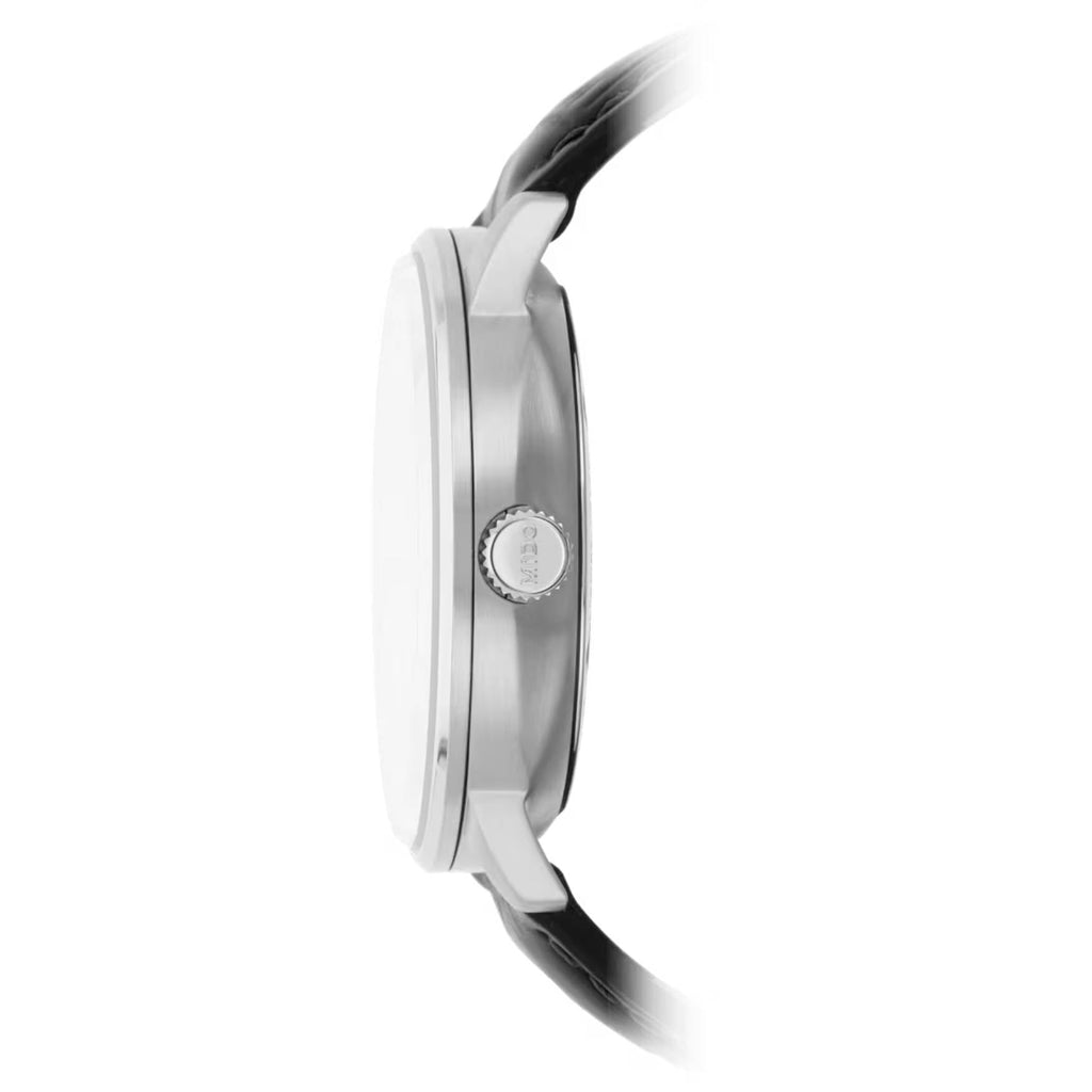 Buy Shop Mido Comander II Automatic Chronometer Silver Dial Black Leather Strap Watch For Men - M021.431.16.031.00 USA Online