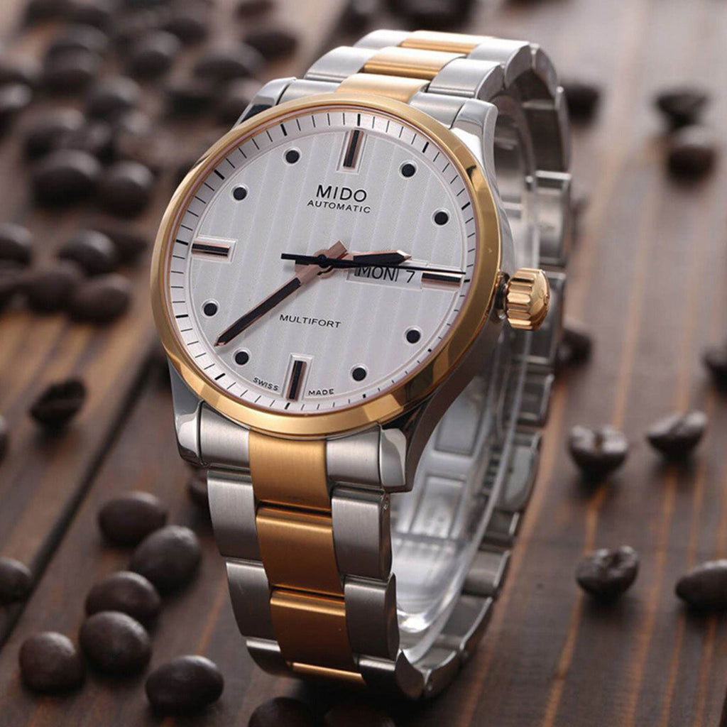 Buy Shop Mido Multifort Automatic Silver Dial Two Tone Steel Strap Watch For Men - M005.430.22.031.80 USA Online
