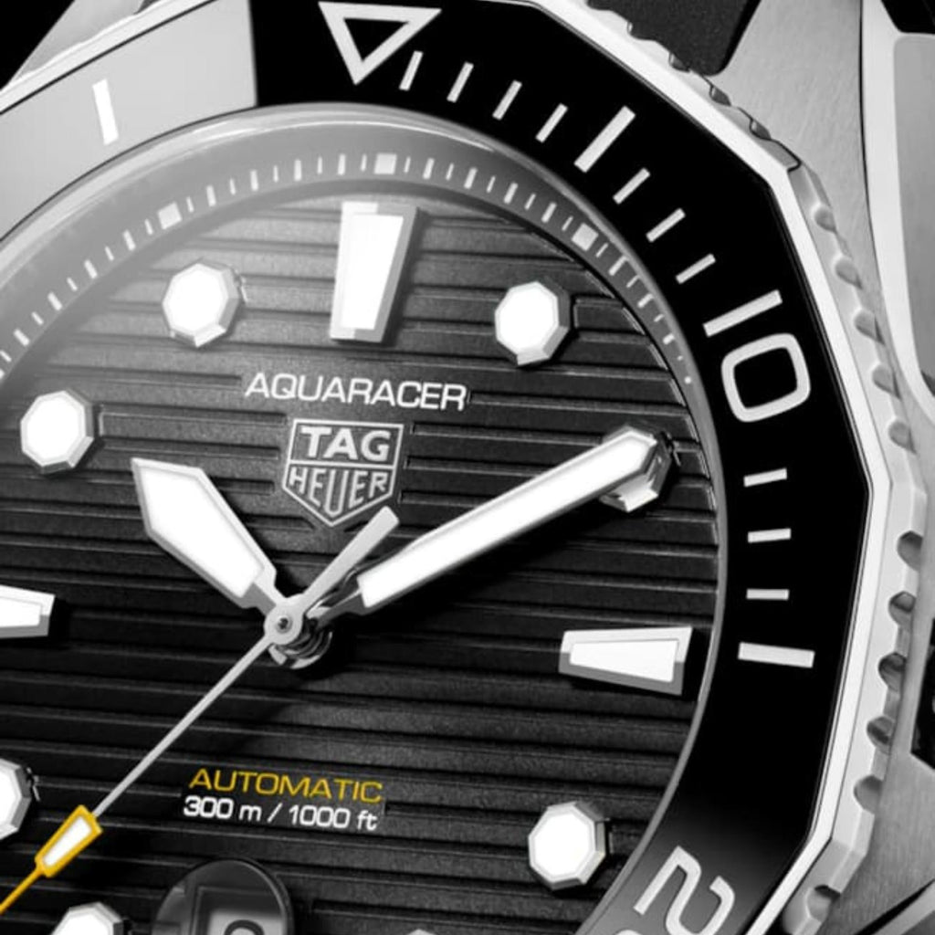 Buy Shop Tag Heuer Aquaracer Professional 300 Automatic Black Dial Black Rubber Strap Watch for Men - WBP201A.FT6197 USA Online