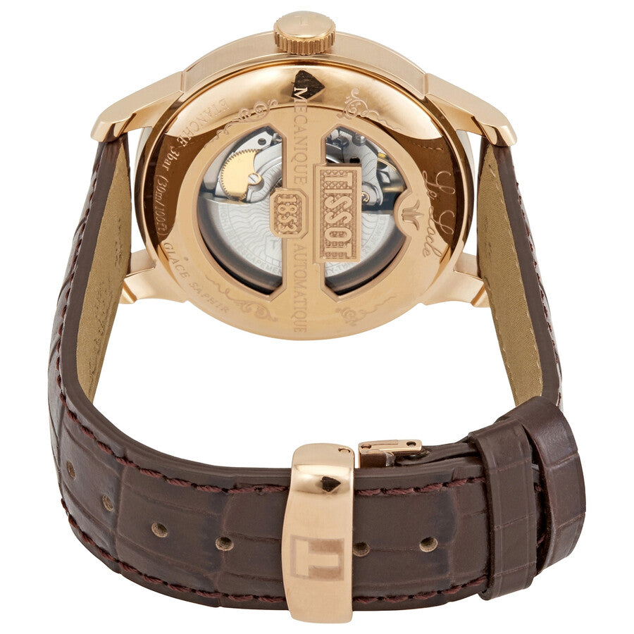 Buy Shop Tissot Le Locle Powermatic 80 Silver Dial Brown Leather Strap Watch For Men - T006.407.36.033.00 USA Online