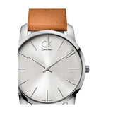 Buy Shop Calvin Klein City Quartz White Dial Light Brown Leather Strap Watch For Men - K2G21138 USA Online