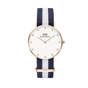 Buy Shop Daniel Wellington Classy Glasgow White Dial Two Tone Nylon Strap Watch For Women - DW00100078 USA Online