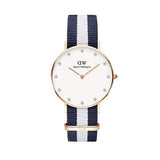 Buy Shop Daniel Wellington Classy Glasgow White Dial Two Tone Nylon Strap Watch For Women - DW00100078 USA Online
