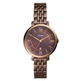 Buy Shop Fossil Jacqueline Brown Dial Brown Steel Strap Watch for Women - ES4275 USA Online
