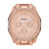 Buy Shop Fossil Cecile Rose Gold Dial Rose Gold Steel Strap Watch for Women - AM4483 USA Online