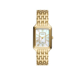 Fossil Raquel Three Hand Mother of Pearl Dial Gold Steel Strap Watch For Women - ES5304