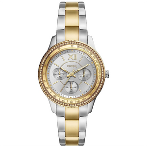 Buy Shop Fossil Stella Sport Multifunction Silver Dial Two Tone Steel Strap Watch for Women - ES5107 USA Online