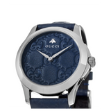 Buy Shop Gucci G Timeless Quartz Blue Dial Blue Leather Strap Watch For Men - YA1264032 USA Online