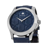 Buy Shop Gucci G Timeless Quartz Blue Dial Blue Leather Strap Watch For Men - YA1264032 USA Online