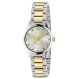 Buy Shop Gucci G Timeless Quartz Silver Dial Two Tone Steel Strap Watch For Women - YA126596 USA Online