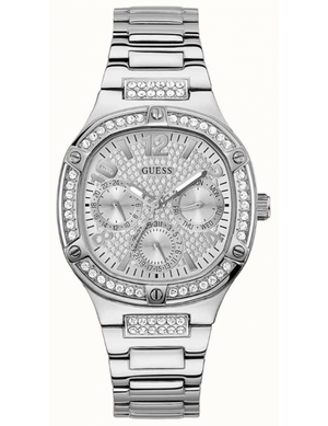 Buy Shop Guess Duchess Quartz Silver Dial Silver Steel Strap Watch For Women - GW0558L1 USA Online
