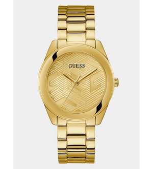 Buy Shop Guess Cubed Analog Gold Dial Gold Steel Strap Watch For Women - GW0606L2 USA Online